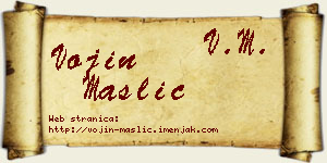 Vojin Maslić vizit kartica